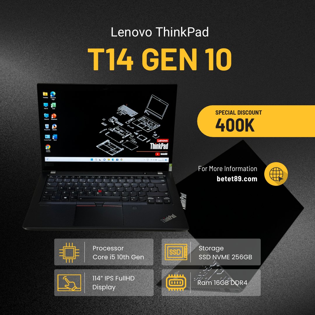 Lenovo ThinkPad T14 Gen 1 (Core i5 10th Gen) 14″ - betet89